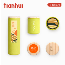 Colorful Food Grade Kraft Tea Paper Tube Packaging Paper and Pine Wood,120g Specialty Paper Chocolate Cylinder Tianhui Accept